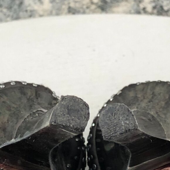 BCBGMaxAzria Women's Size 7B Peeking Grey Silver Fabric Embellished Heels - Picture 11 of 15